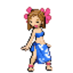 a Hula girl, they own flying, grass and jungle enviorment pokemon