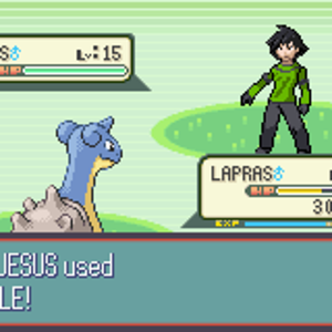 Well, This is Jesus using Tackle... and Kiling my lapras