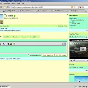 Screenshot of my Profile on July 15, 2009