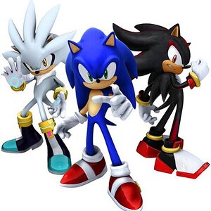 Sonic (Middle), Shadow (Right), Silver (Left)