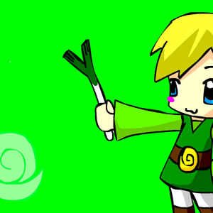 It's my version of the Green Four Swords Link doing the levan polkka (he's also known as Toon Link, but since I'm going to be making a YouTube video w