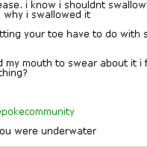 "Forgetting that you are underwater... priceless" XD