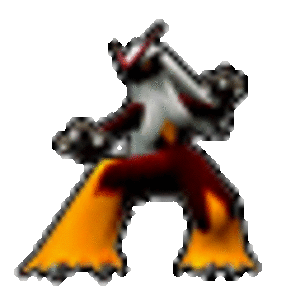 My starter in pokemon ruby: Blaziking, attacks: Blaze kick, mega kick, Fire punch, and, Aerial ace