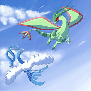 Flygon and Altaria by Featherclaw
