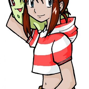 Melody and Chikorita, from my fanfic.