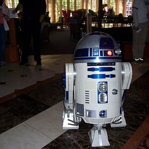 There was a life-sized R2-D2 there.  It was sooo cute!