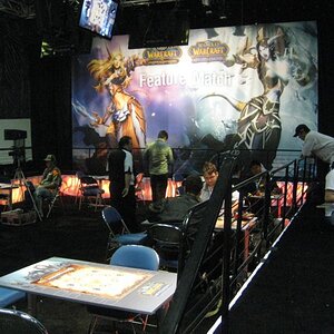 here's the TCG area's WoW TCG/Minis Finals area