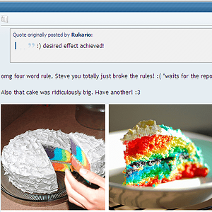 rainbow cake! ironic, since Audy posted it, but maybe that's why..? xD (ilyaudy!<3 D; ) anyhoo.. my main reason for screening this was to point out th