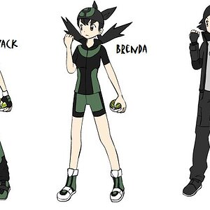 Trainers And Rival For my Hack Pokemon Fossil Version.
These trainers were made on a Flash game on DeviantART.
http://hapuriainen.deviantart.com/art/P