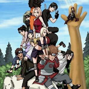 A bunch of the Naruto characters