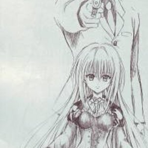 Yubuki Kentaro's draft drawing of Eve and Sven.