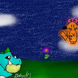Only the feraligatr is drawn by me.