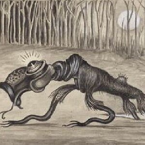 Umm ill give you the story on this one this creature is called a Bunyip, the Bunyip is a water monster in australia it was first sighted in the early 