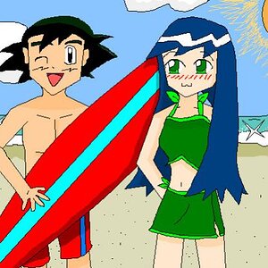 Ash and Ciry at the beach