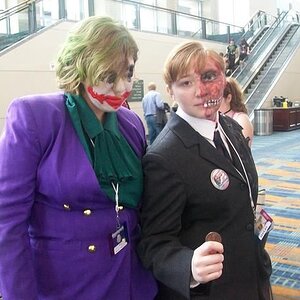 (I'm on the right) My Harvey Dent/Two-Face cosplay, haha!
