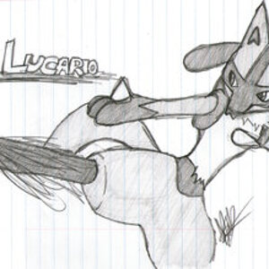 Lucario Sketch...Can't do Hot Tub...