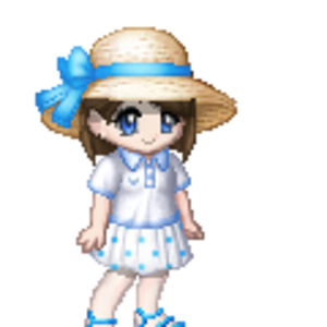 In her picnic outfit