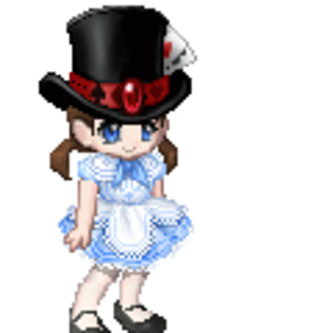 As Alice in Wonderland (Top Hat with playing cards) (small version)