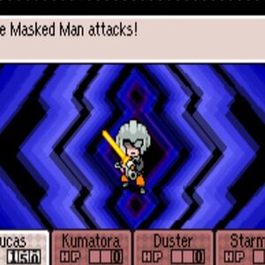 I'm a huuuuge Mother-Fan and that is the boss battle in Mother 3, the battle against the Masked Man. I love his design (sooo awesome!) and his attacks