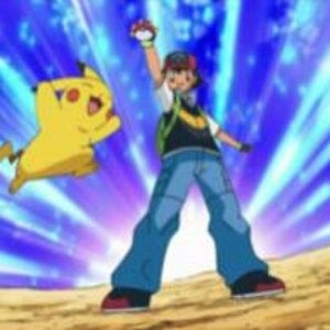 Ash catches a Pokémon