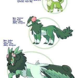 A revamp of a set of Grass-starters I'd made way back in 2006, you can see this as well as the older designs on my online gallery on dA