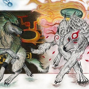 Ammy and Wolf Link by Selena459