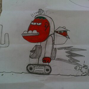 Tomato Man and his Tomato Children. Another drawing from the world of maths.