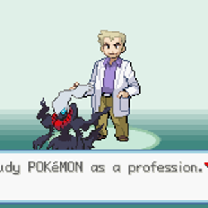 This is the intro part where oak shows off his Darkrai.