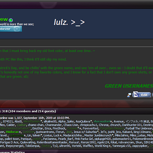 I waited five years for a green username, so bygod I had to screenie the epicness that was St. Patrick's Day 2010.