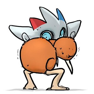 A hitmonchan or togekiss watching dodu pooping?