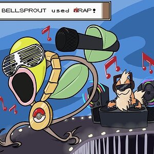 totally catching a bellsprout in gangster black version