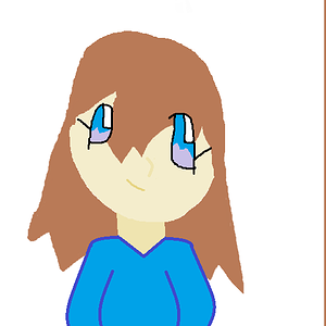 One of my character drawings from Windows Paint. I like making new characters in Paint, but most of them fail badly.
Her name is Opal, by the way.