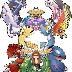 I think this is all the legendaries up to the fourth gen! I like the symmetry. :3