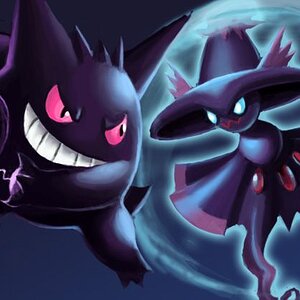 Gengar vs  Mismagius by pokemonfactory