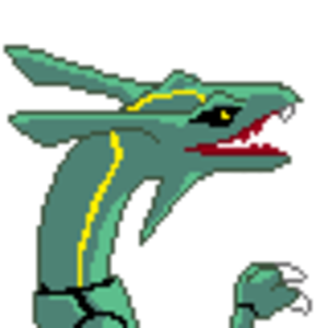 Just a new Sprite I did for Rayquaza, as I found the original one's perspective was terrible looking XD;
