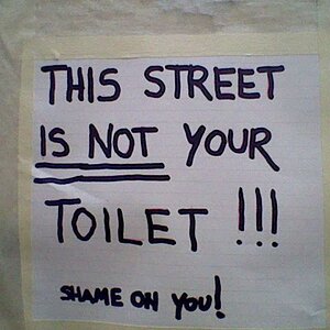 Found on one of the streets back in Dubrovnik, Summer 2010. It gave me a good laugh ! <3 And that street actually stinked like pee...