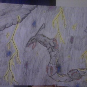 Rayquaza in a storm