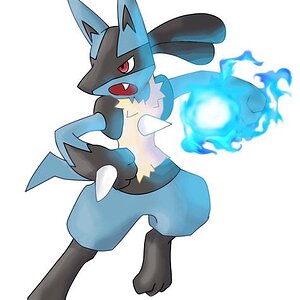 lucario with aura