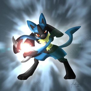 lucario's gonna attack you! watch out!