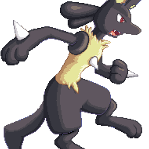 lucario , i editted the colours myself ;)