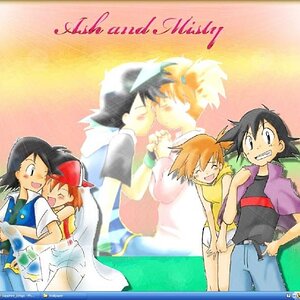 Ash and Misty Desktop by Kuki San