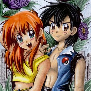 Ash and Misty with 17 by MiyaToriaka
