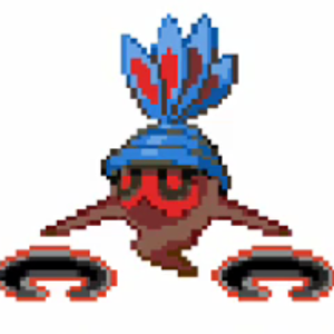 Masquedoticja

A wierd name, I know. It's pronounced: 
MASS-ke-DA-TIK-JA

It's a mix of Masquerain, Seedot, Milotic and Shedinja.