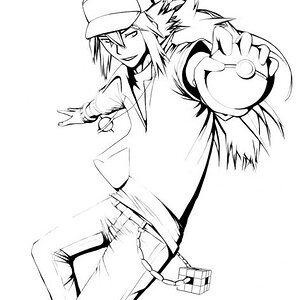 Pokemon Trainer N  WIP lineart by Chatoyant Epoch