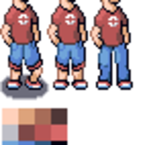 My first ever trainer sprite. I think it was a good first try :D

Thanks goes to Chesu for the tutorial.