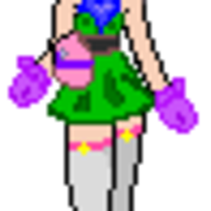 A sprite I made in paint of my Gaia avi. Was so hard. ;-;
