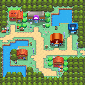 Petalburg city remake by Pokemon Diamond