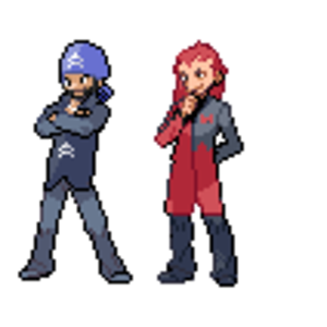 teammagma and teamaqua leaders by bonsly209 d35rvws