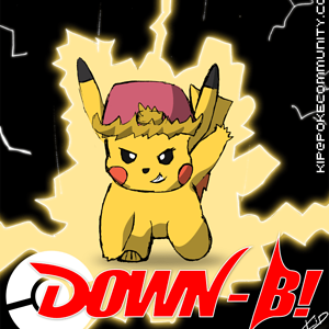 This is basically my Super Smash Bros. Brawl identity.  I always play as Pikachu in Red's old hat and I originally doodled this whilst watching Incept