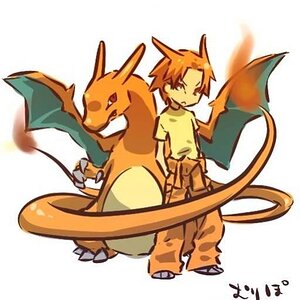 006 Charizard and Trainer